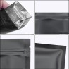 Matowa czerń - woreczki z folii aluminiowej - zamykane - ziplock - 100 sztukTorby Do Przechowywania