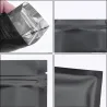 Bolsas de almacenamientoNegro mate - bolsas de papel de aluminio - resellables - ziplock - 100 piezas