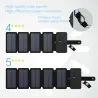 Solcelle sammenleggbar telefonlader - USB - 10W - 4/5 solcellepaneler