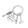 "If Dad Can't Fix It, No One Can" - silver keychainKeyrings