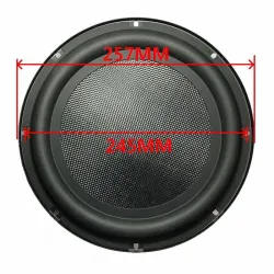 10" passiv basshøyttaler - med 257 mm ramme - radiatorhjelpemiddel