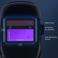 Sveisemaske - automatisk mørkleggingshjelm - TIG - MIG - ARC - sliping
