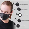 Protective face / mouth face mask - anti-dust - anti-pollution - with air valve - reusableMouth masks