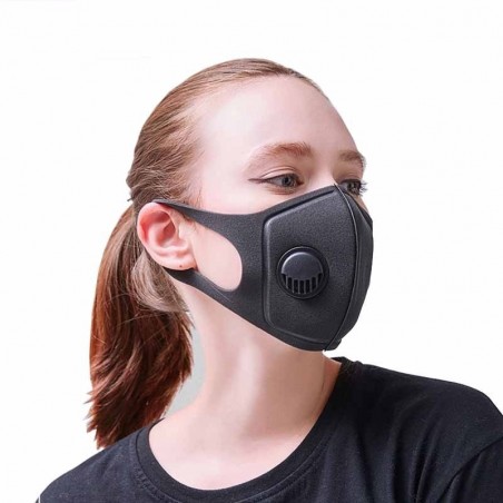 Maska ochronna na twarz / usta - przeciwpyłowa - przeciw zanieczyszczeniom - z zaworem powietrznym - wielokrotnego użytkuMask...