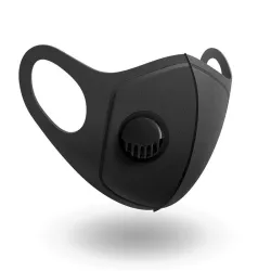 Masque de protection visage/bouche - anti-poussière - anti-pollution - avec valve à air - réutilisable