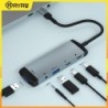 HUB 5 em 1 - Tipo-C - USB 2.0 / 3.0 - conector de 3,5 mm - divisor - adaptador