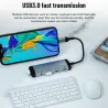 5 in 1 HUB - Type-C - USB 2.0 / 3.0 - 3.5mm jack - splitter - adapterHubs