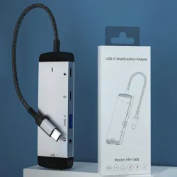5 in 1 HUB - Type-C - USB 2.0 / 3.0 - 3.5mm jack - splitter - adapterHubs