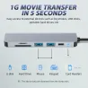 6 in 1 HUB - type-C - USB 3.0 - HDMI compatible - splitter - adapterHubs