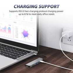 6 in 1 HUB - Typ-C - USB 3.0 - HDMI-kompatibel - Splitter - Adapter