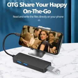 HUB 5 w 1 - USB 3.0 - typ C - TF - SD - adapter - rozgałęźnikHuby