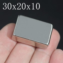 N35 - neodymium magneet - sterk blok - 30mm * 20mm * 10mmN35