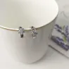 Flocon de cristal - petites boucles d'oreilles rondes en argent