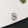 Flocon de cristal - petites boucles d'oreilles rondes en argent