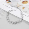 Armbånd av sølv i krystallblader