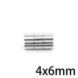 N35N35 - imán de neodimio - disco fuerte - 4 mm * 6 mm