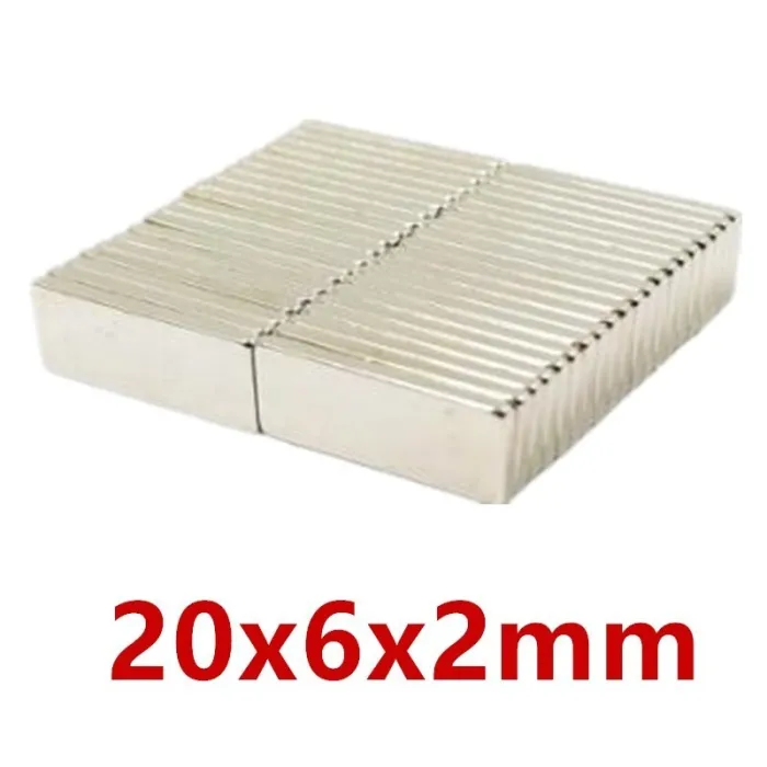N35 - ímã de neodímio - bloco forte - 20mm * 6mm * 2mm