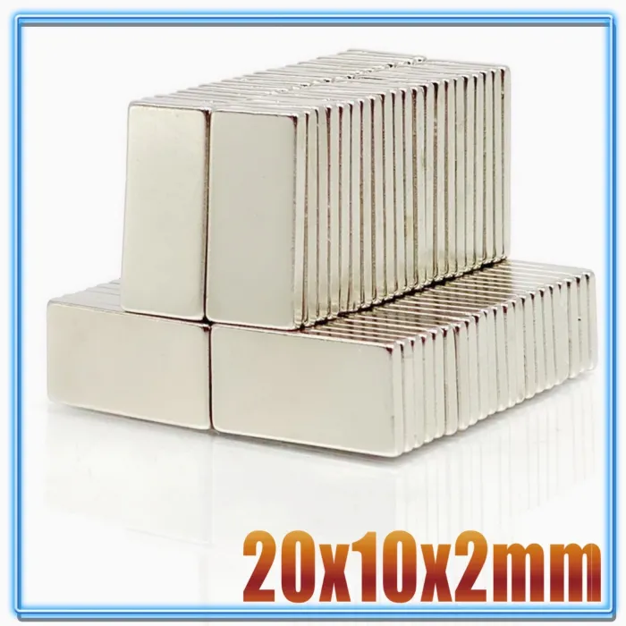N35 - magnete al neodimio - blocco forte - 20 mm * 10 mm * 2 mm