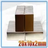 N35 - magnes neodymowy - mocny blok - 20mm * 10mm * 2mmN35