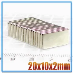 N35 - magnes neodymowy - mocny blok - 20mm * 10mm * 2mmN35