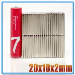 N35 - magnes neodymowy - mocny blok - 20mm * 10mm * 2mmN35