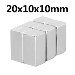 N35 - neodymium magneet - sterk kubusvormig blok - 20mm * 10mm * 10mmN35
