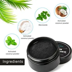 Natural activated teeth whitening charcoal - powder / toothbrushTeeth Whitening