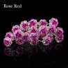 Silver hair pins - colorful roses / crystals - 20 piecesHair clips