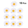 Barrettes déco - marguerites blanches - 10 pièces