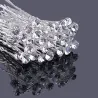 Forcine per capelli in argento - con cristalli - 10 pezzi