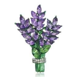Crystal laventeli nippu - rintakoru