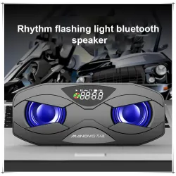 Enceinte Bluetooth - basses puissantes - Radio FM - Carte TF - LED - avec écran