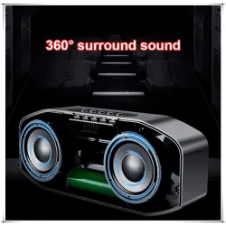 Altavoz BluetoothAltavoz Bluetooth - graves potentes - radio FM - tarjeta TF - LED - con pantalla