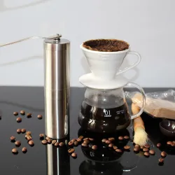 Mini manuel kaffekværn i rustfrit stål