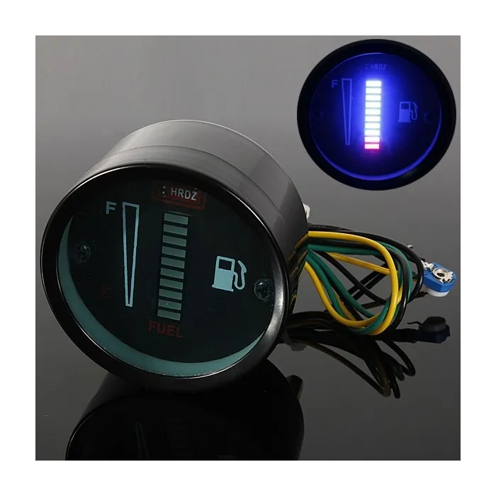Partes interiores10 LED 12V - sensor de nivel de combustible de calibre de motocicleta / coche - aleación de aluminio