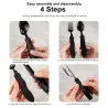 Couverts pliables multifonctions 4 en 1 - fourchette - cuillère - couteau - décapsuleur