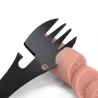 Multifunksjonsbestikk i rustfritt stål - skje - gaffel - kniv - flaske / boksåpner