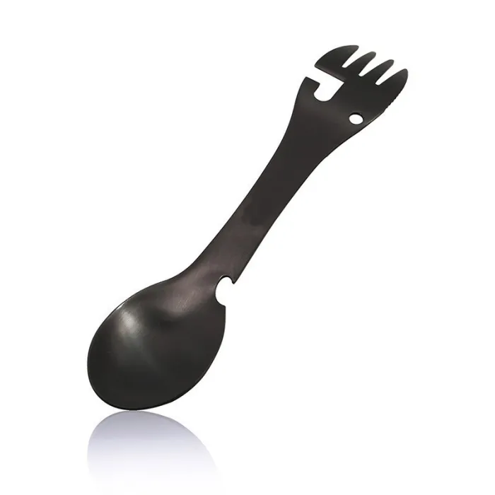 Multifunksjonsbestikk i rustfritt stål - skje - gaffel - kniv - flaske / boksåpner