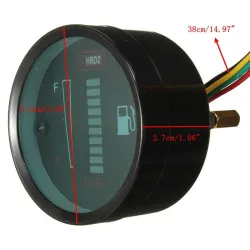 Partes interiores10 LED 12V - sensor de nivel de combustible de calibre de motocicleta / coche - aleación de aluminio