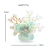 BrochesFlor de cristal con perlas - broche