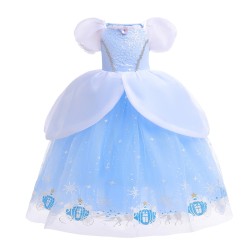 Prinsesse blå kjole - jentekostyme