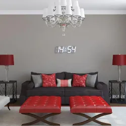 RelojesReloj de pared 3D moderno - LED - despertador digital - con luz