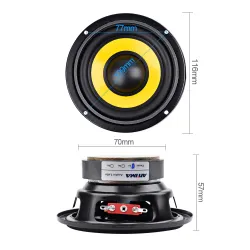 AltavocesWoofer de 4 pulgadas - altavoz de audio para automóvil - 4 Ohm / 8 Ohm - 20W 2 piezas