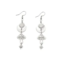 Trendy long earrings - mushroom / stars / moonEarrings