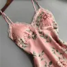 Sexet blomstret nattøjsskjorte - minikjole