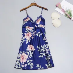 Sexy geblümtes Nachthemd - Minikleid