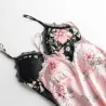 Sexet blomstret nattøjsskjorte - minikjole