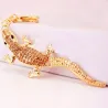 Crystal golden crocodile - keychainKeyrings