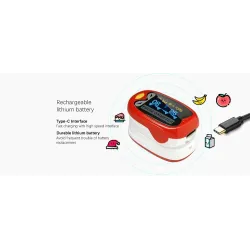 YK K1 - pediatrisk fingeroksymeter - puls / blod oksygen / metningsmåler - for barn