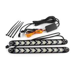 Bande de phare de voiture universelle - DRL - lumière LED - étanche - 2 pièces